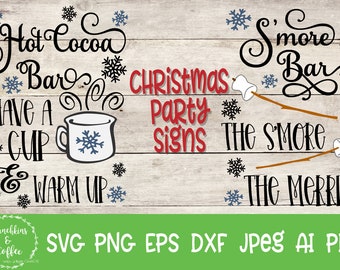 Holiday Party Signs- SVG