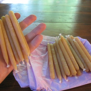 108 x 4inch Beeswax Taper Candles 1 hour burntime image 1