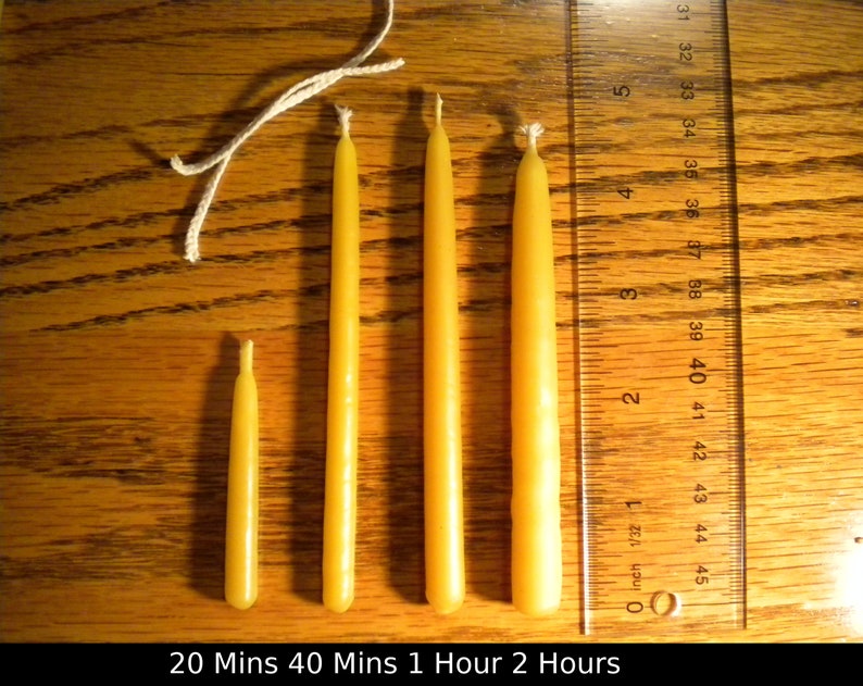 108 x 4inch Beeswax Taper Candles 1 hour burntime image 4