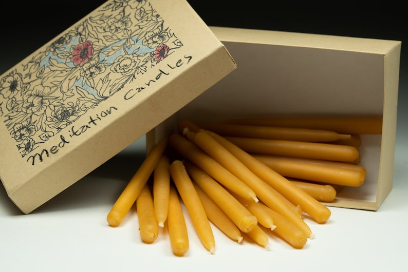108 x 4inch Beeswax Taper Candles 1 hour burntime image 5
