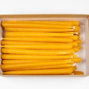 108 x 4inch Beeswax Taper Candles 1 hour burntime image 3