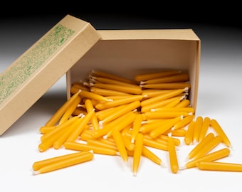 108 Small Beeswax Taper Candles(20 minute burntime,2in)