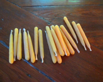 27 x 2inch Beeswax Taper Candles (20 minute burntime)