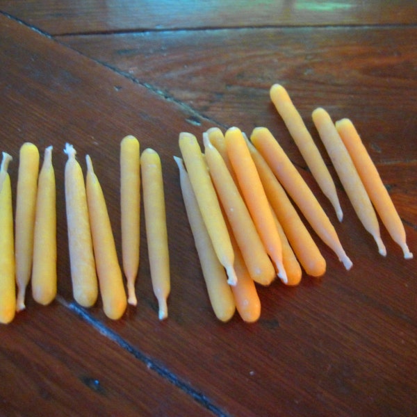 27 x 2inch Beeswax Taper Candles (20 minute burntime)