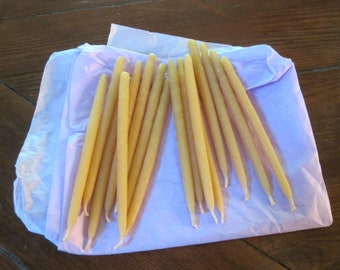 44 x 4inch Beeswax Taper Candles (40 minute burntime)