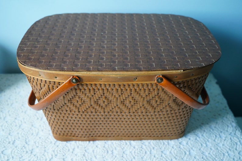 Redman Picnic Basket Vintage 1950's Etsy