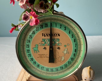 Scale Hanson Nursery Scale, pink and mint