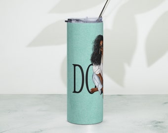 Vaso Dope Black Girl Magic Blue, vaso de diseño moderno de 20 oz, taza para llevar