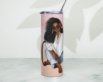 Dope Black Girl Magic Tumbler 20 oz Trendy Design Tumbler To Go Mug