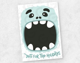 Yeti for the Holidays Cookie Card- 3.5" x 5"