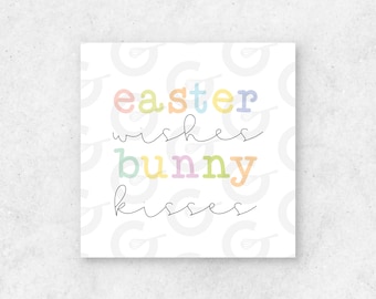 Easter Wishes Bunny Kisses Tag