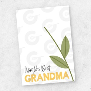 3,5 x 5 inch beste oma-Mother's Day Cookie Card afdrukbaar