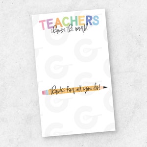4,5" x 7,5" Techer Appreciation – Geschenkkarte/Keksunterstützer zum Ausdrucken