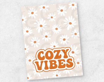 3" Cozy Vibes Fall/Autumn Cookie Topper Printable