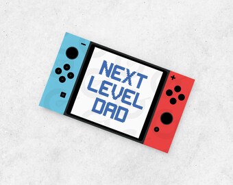 2" SWITCH Next Level Dad - Father's Day Cookie Tag Printable (3.5"x2")