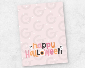 3" Topper - Halloween Cookie Topper - Happy Halloween Pink