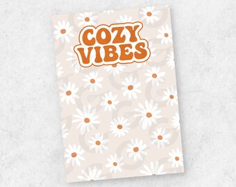 Cozy Vibes Fall/Autumn Cookie Card Printable - 3.5" x 5"