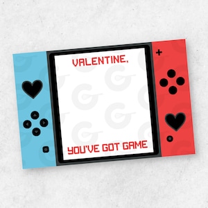 6 "X 4" KARTE - You've got Game (Gamer) - Valentinstag Keks zum Ausdrucken