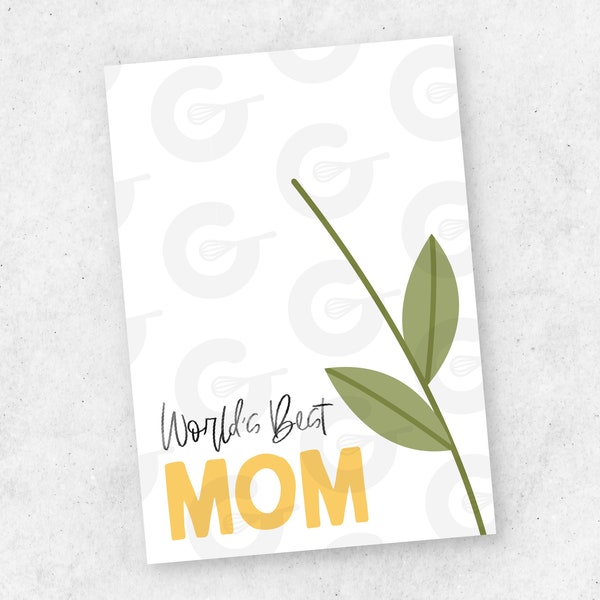 3.5" x 5" Best Mom - Mother's Day Cookie Card Printable
