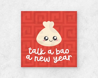 Talk a Bao a New Year Tag