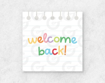 2" Welcome Back Cookie Tag Printable - Ready for cutting
