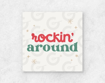 Rockin' Around Cookie Tag Printable