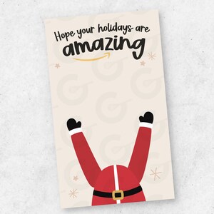 4,5" x 7,5" Amazing Holidays/Santa - Keks-Geschenkkarte und Keks-Unterlage zum Ausdrucken (bereit zum Drucken und Schneiden)