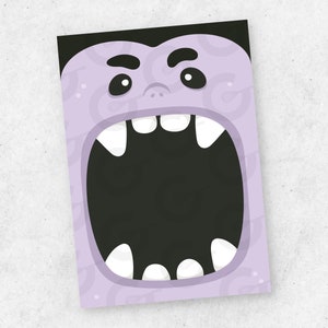 Mr. Bites, Halloween-Kekskarte - 3,5 "x 5" (QTY 4, gefliest, fertig zum Schneiden)