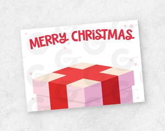Bow/Present Merry Christmas Card