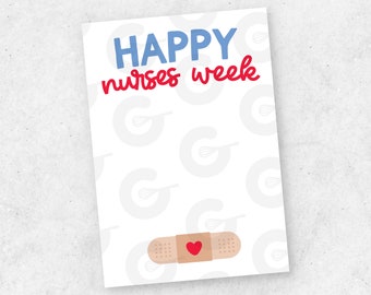3.5" x 5"Happy Nurses Week - Nurse Appreciation Cookie Card Printable