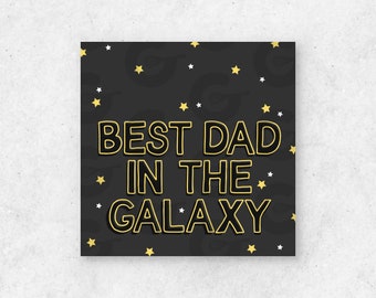 2" Best Dad in the Galaxy - Happy Father's Day Cookie Tag Printable (20/page)