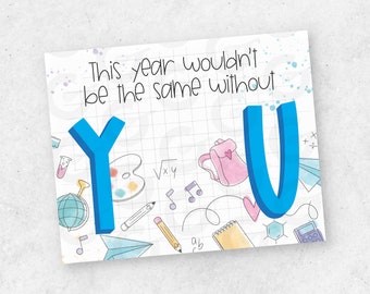 YOU Cookie Card- 5" x 4" Teacher Appreciation Printable