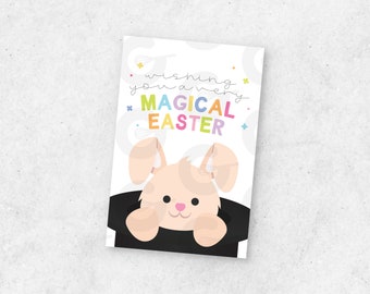 Wishing You A Magical Easter Tag Printable - 2" x 3" Cookie Printable Tags(12/page Ready to Print & Cut)