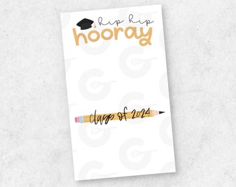 4.5" x 7.5"  Class of 2024 - Graduation Gift Card / Cookie Backer Printable
