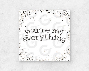 2" TAG - You're My Everything Bagel Tag - Valentine's Day Cookie Printable