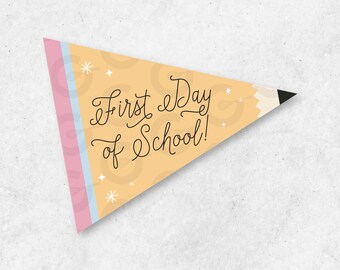Back to School Cookie Pennant Tag Printable