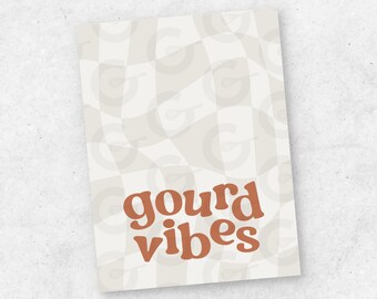 3" Gourd Vibes, Fall Cookie Topper (Qty 6, Tiled, Ready-to-Cut)