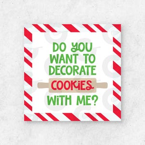 2 "TAG - Elf - Dekorieren von Keksen/Cookie Kit - Weihnachten / Winterurlaub digitaler Download/Cookie zum Ausdrucken