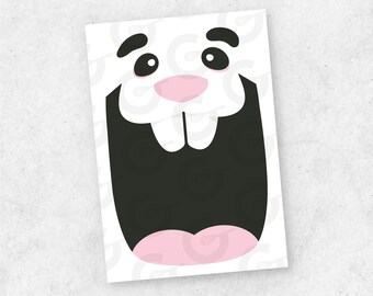 Mr Cottontail Cookie Card Printable 3.5"x5"