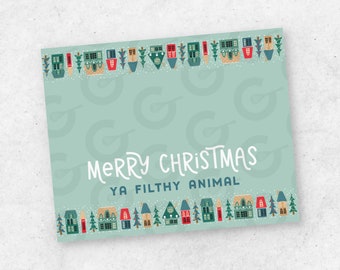 5" Merry Christmas Animal CookieTopper - Cookie/Treat Printable