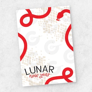 3,5"x5" CARTÃO - Ano Novo Lunar Digital Download/Cartão de Biscoitos Imprimível