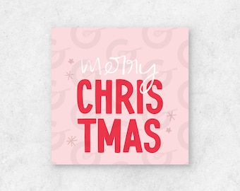 2" Merry Christmas Cookie Tag Printable - (Ready to Print & Cut 20/Page)
