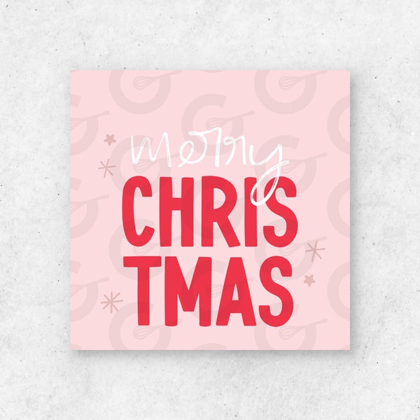 2" Merry Christmas Cookie Tag Printable - (Ready to Print & Cut 20/Page)