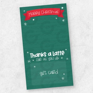Frohe Weihnachten – Dankeschön-Geschenkkarten-Unterlage – 11,4 x 19,1 cm großes Plätzchen zum Ausdrucken