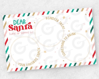 Dear Santa Cookie Card Backer - 9.5" x 6"