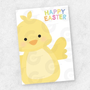 90x120cm Karte - Happy Easter - Cookie Printable, fertig zum Drucken und Schneiden (4/Seite)