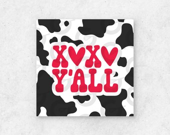 2" TAG - XOXO Y'all - Valentine's Day Cookie Printable
