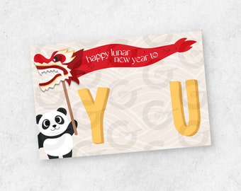 6"x4"  Happy Lunar New Year to YOU Card