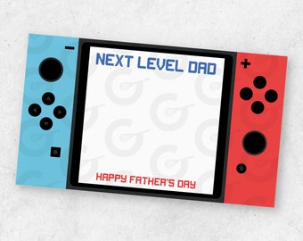 Next Level Dad - Gamer/Switch Cookie Card - Father's Day Printable