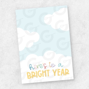 Carte à biscuits Bright Year, rentrée des classes, prête à découper 3,5 x 5 pouces (4/page)